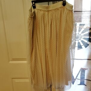 Cato Cream A-Line Tulle Skirt